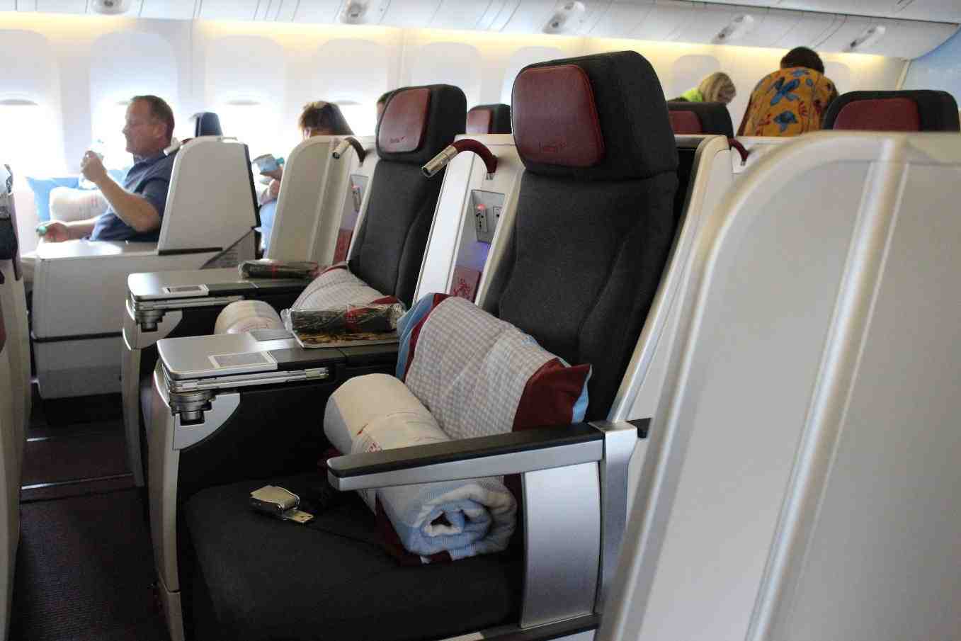 La business class des Boeing 777-200 d'Austrian font partie des cabines que les passagers peuvent découvrent virtuellement.