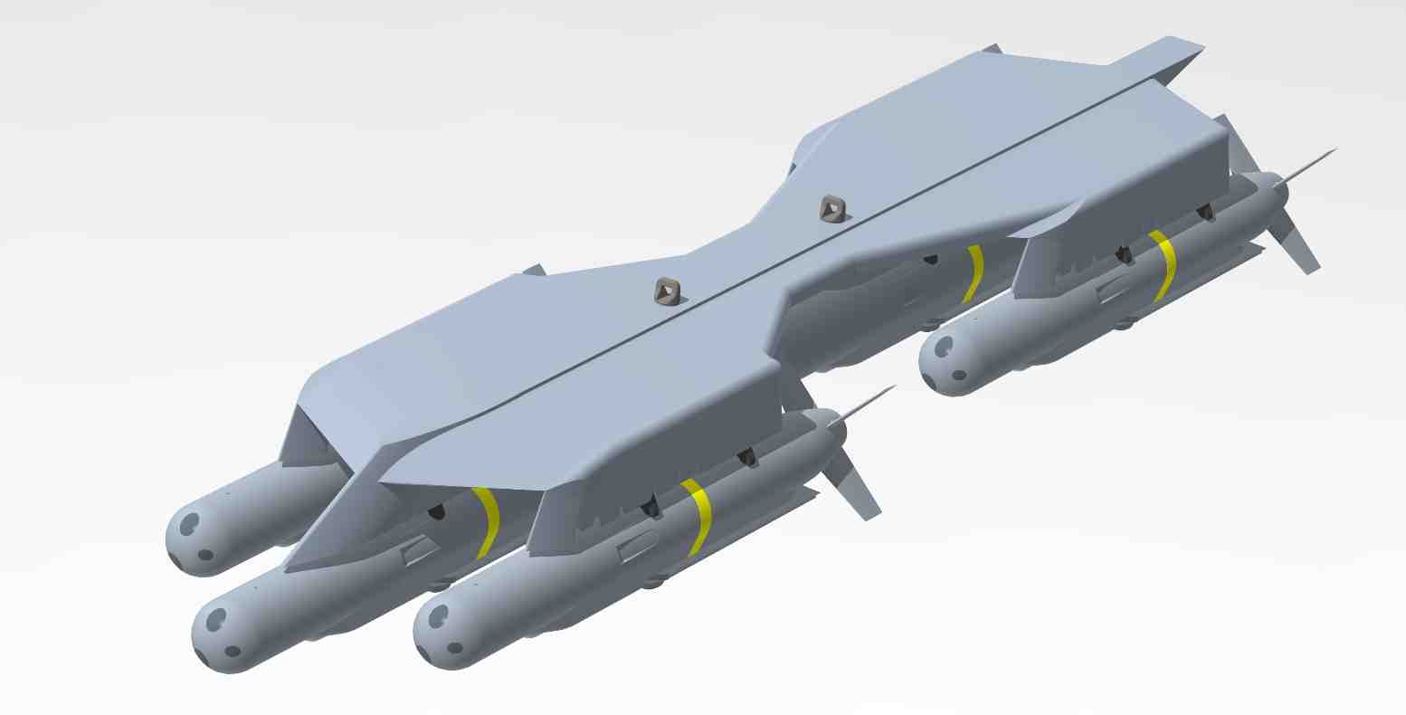 Le lanceur HSL peut embarquer six SmartGlider
