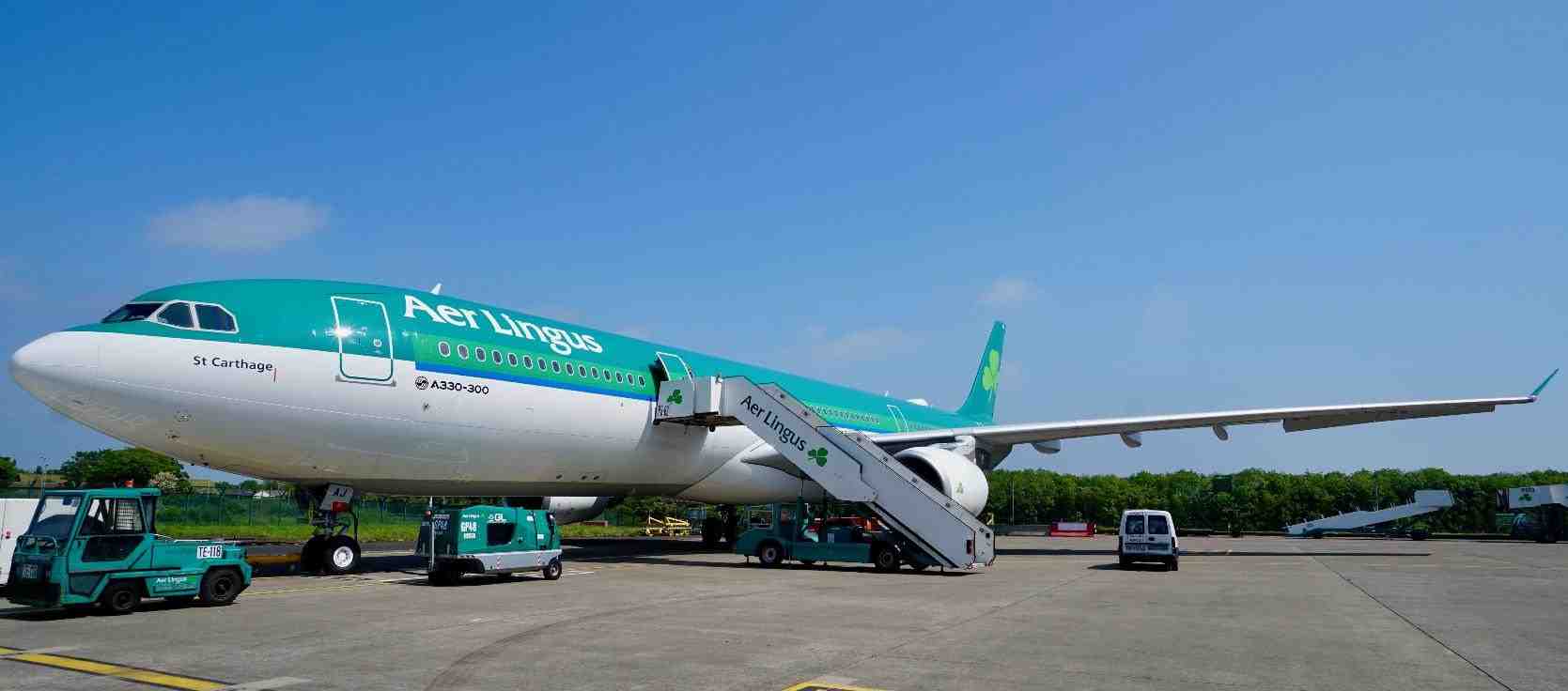 Le nouvel Airbus A330-300 "Saint Carthage" d'Aer Lingus.