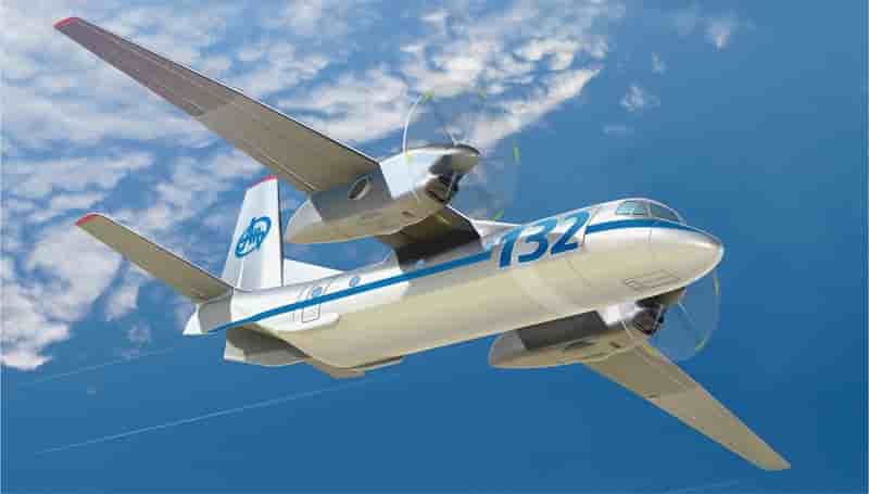 Vue d'artiste de l'Antonov 132, lequel sera présent au Salon du Bourget.