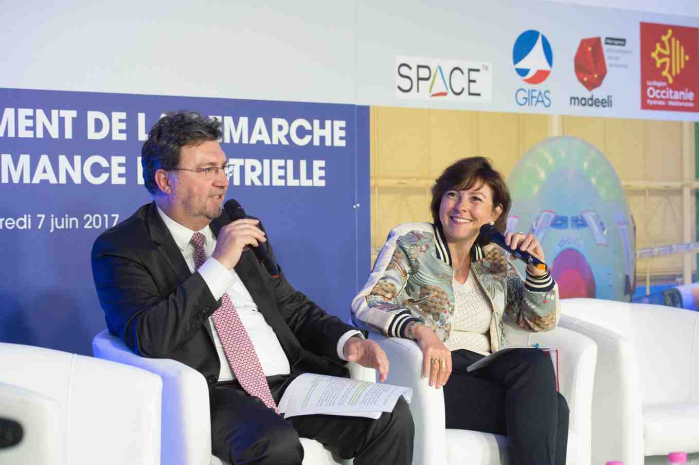 De gauche à droite :Patrick Piedrafita et Carole Delga.