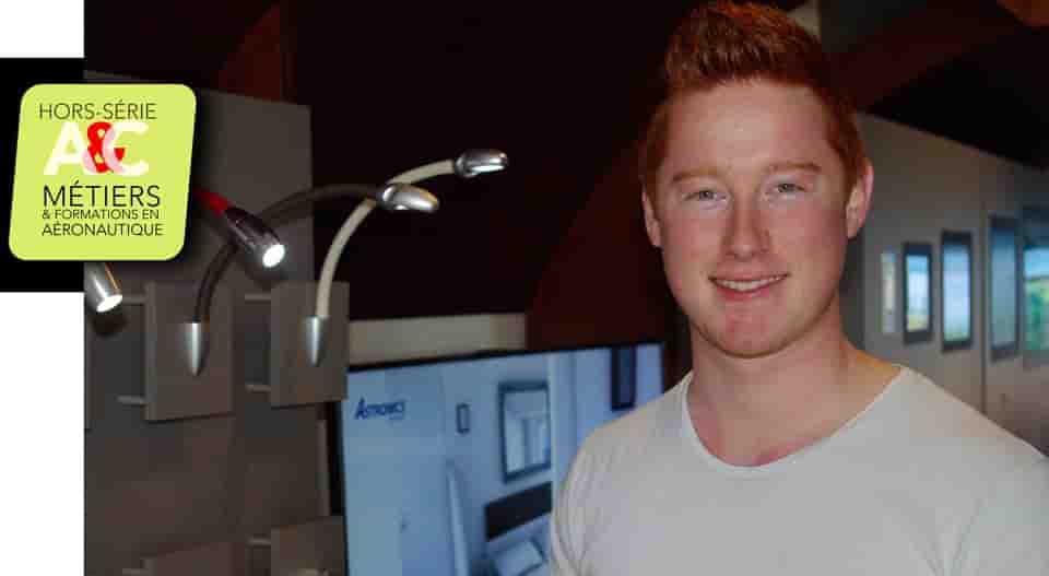 A 22 ans, Simon Lesage est chef de projet éclairage chez PGA Avionics.