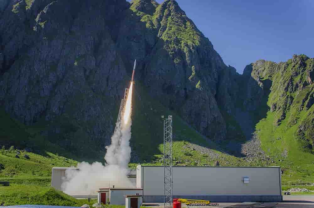 Lancement d'une fusée-sonde Malemute depuis le centre spatial d'Andoya.