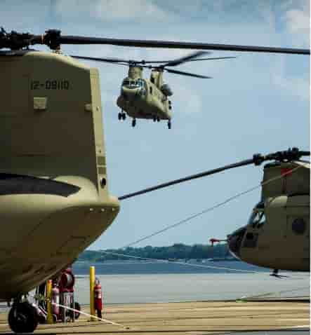 Le CH-47F est actuellement en cours de production pour l'US Army.