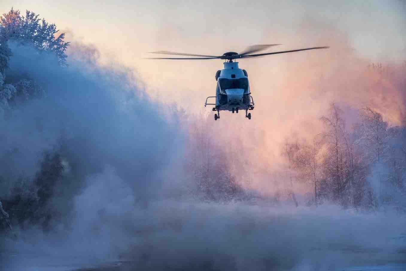 Le H160 de série a terminé ses essais de certification temps froid en Finlande du nord.
