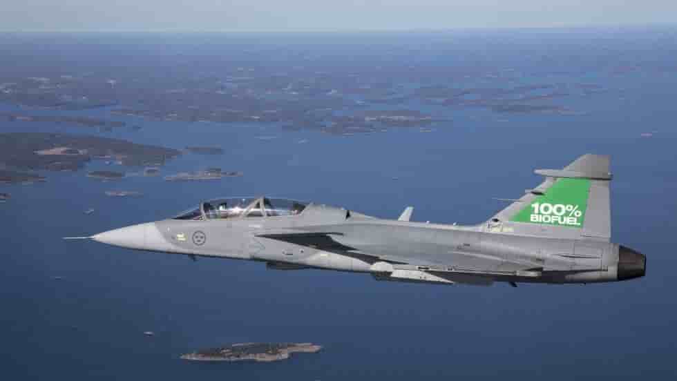 Le Gripen a volé avec un carburant "100% bio".
