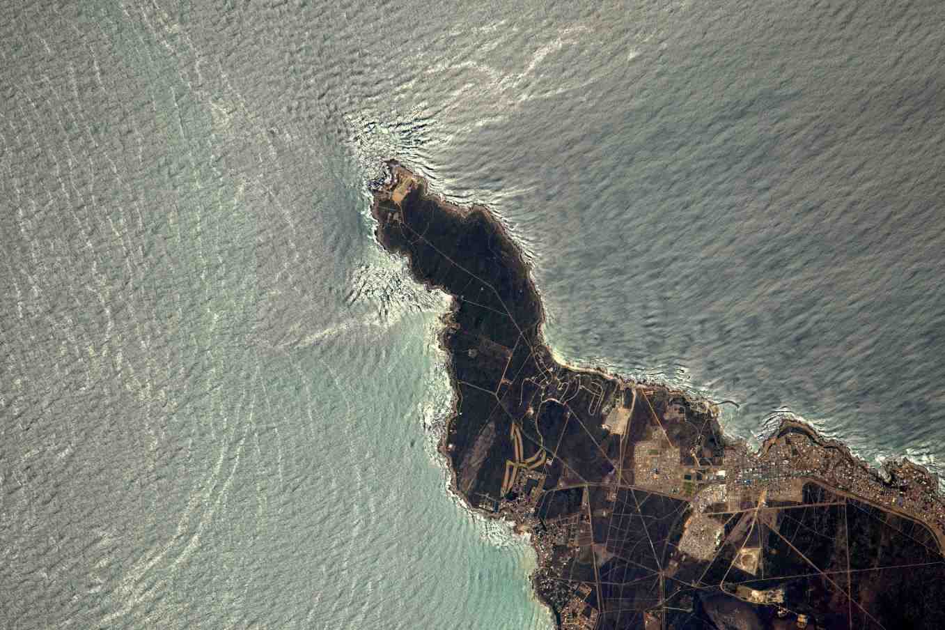 A l’est du cap de Bonne-Espérance, depuis l’ISS.