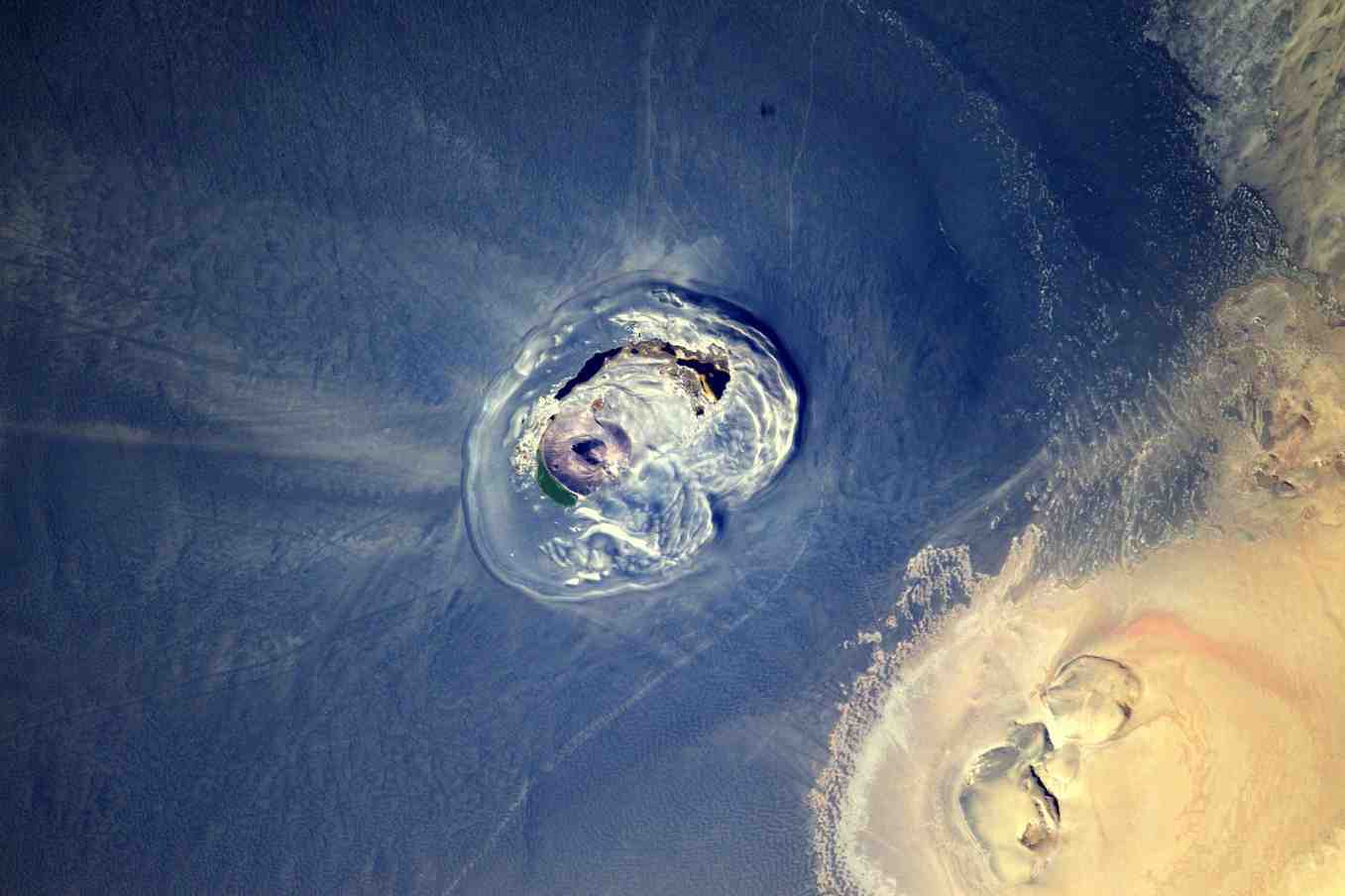 Le Waw an Namus en Libye, vu depuis l’ISS.