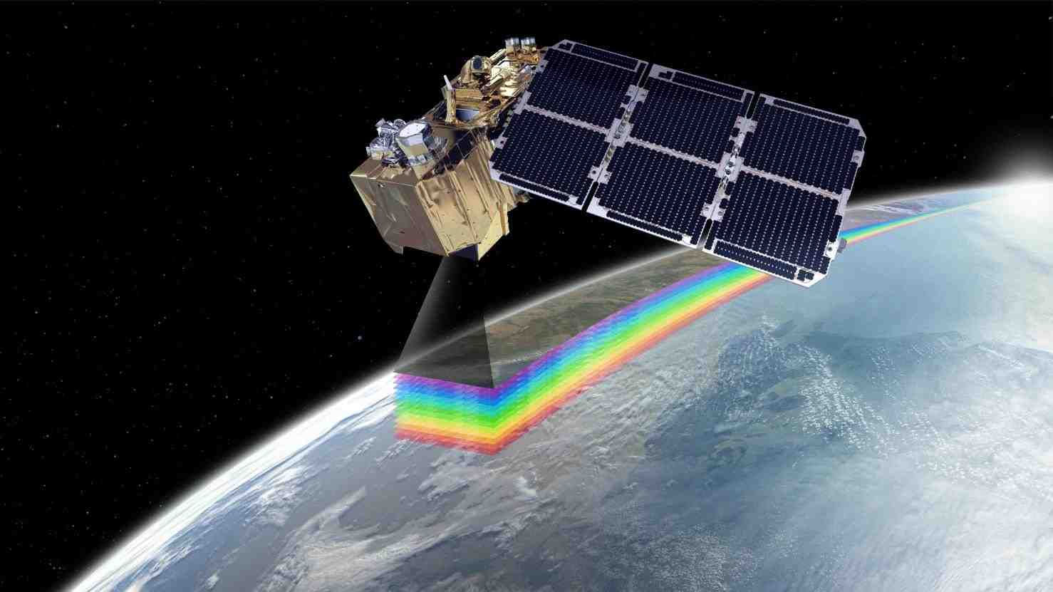 Vue d'artiste d'un satellite Sentinel 2.