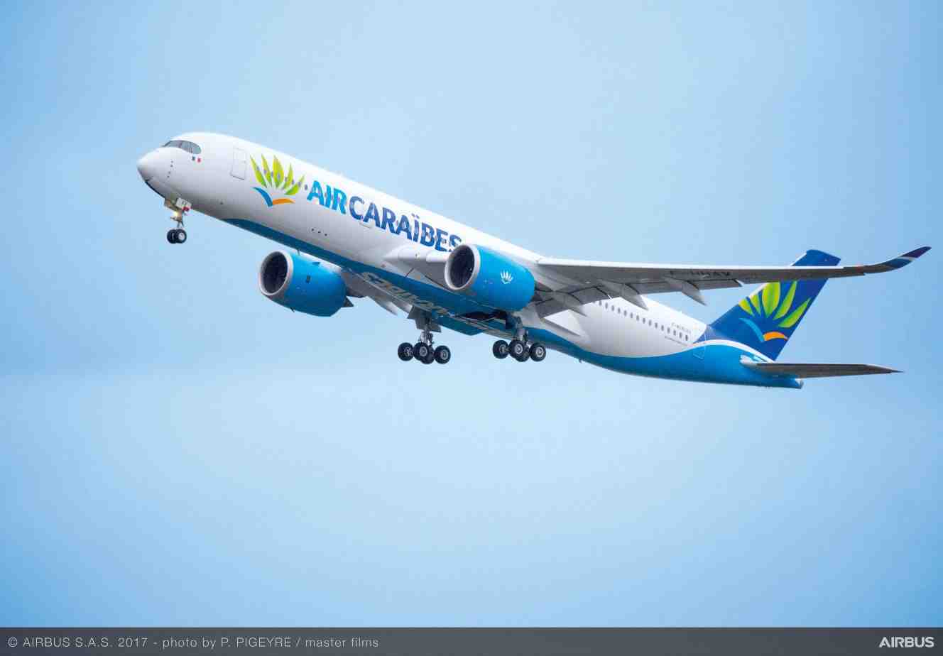 Le nouvel Airbus A350-900 d'Air Caraïbes