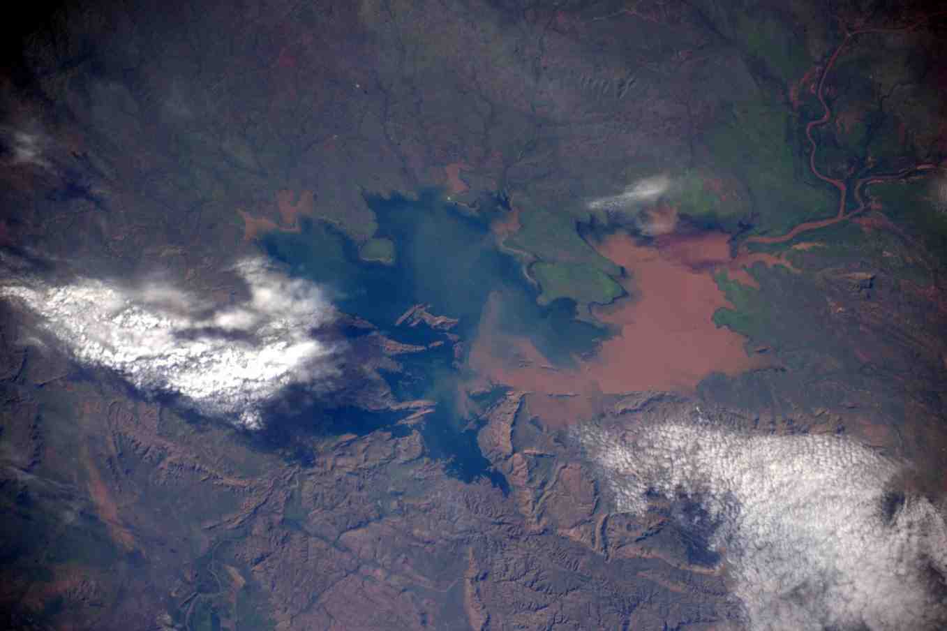 Le lac Argyle, dans le nord-est de l’Australie occidentale, vu depuis l’ISS.
