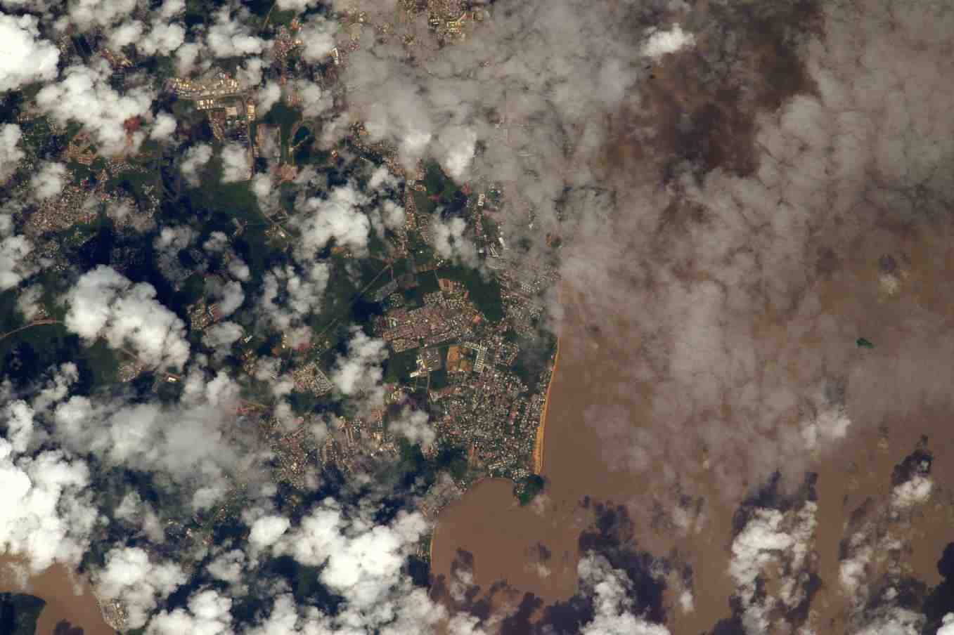 Cayenne, vue depuis l’ISS.