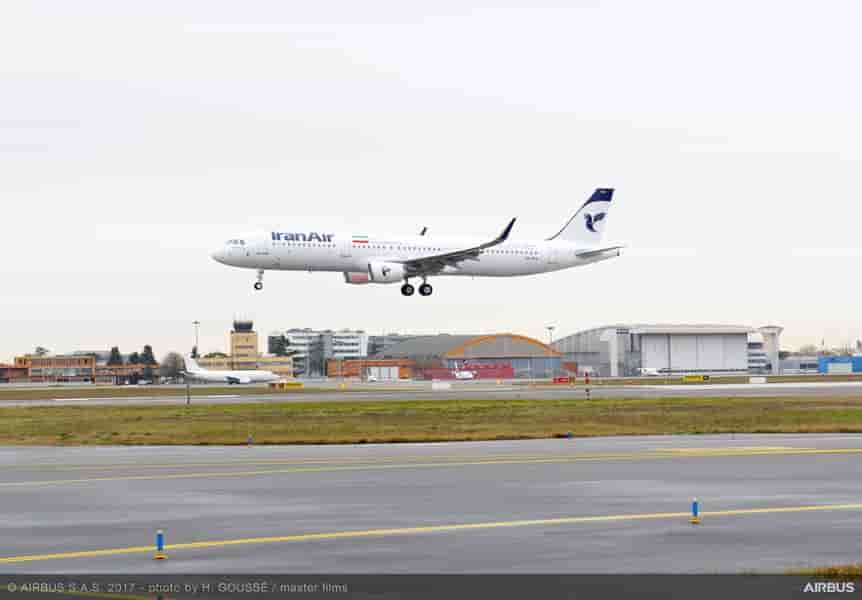Iran Air a réceptionné son premier Airbus, un A321, arrivé du site d'Hambourg