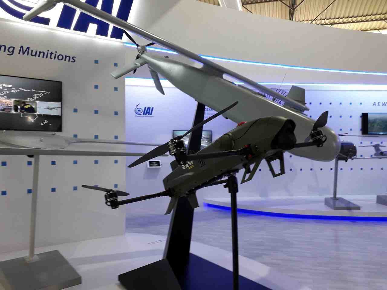 Les drones Rotem 1200 et Mini Harpy d'IAI