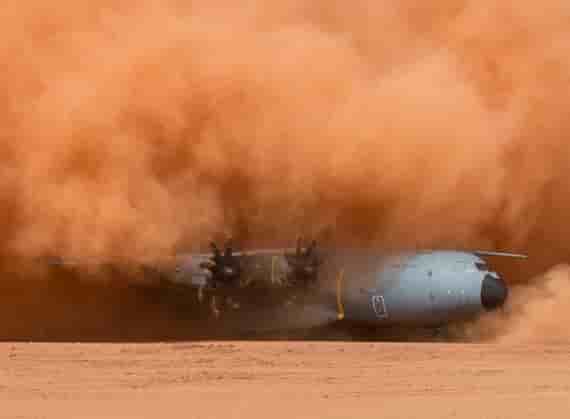L'A400M s'est posé sur la piste de Madama au Niger