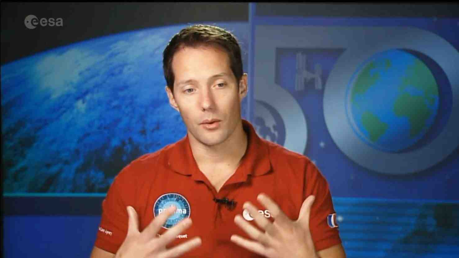 Thomas Pesquet cet après-midi en visioconférence depuis Houston (capture d'écran).