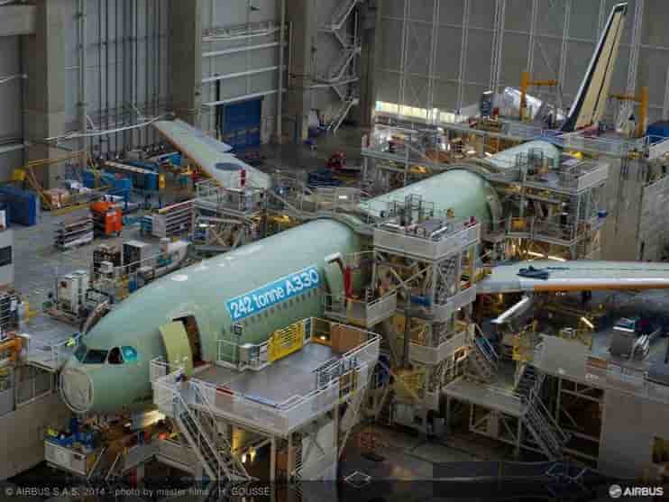 La cadence de production des Airbus A330 repassera à sept par mois en 2017.