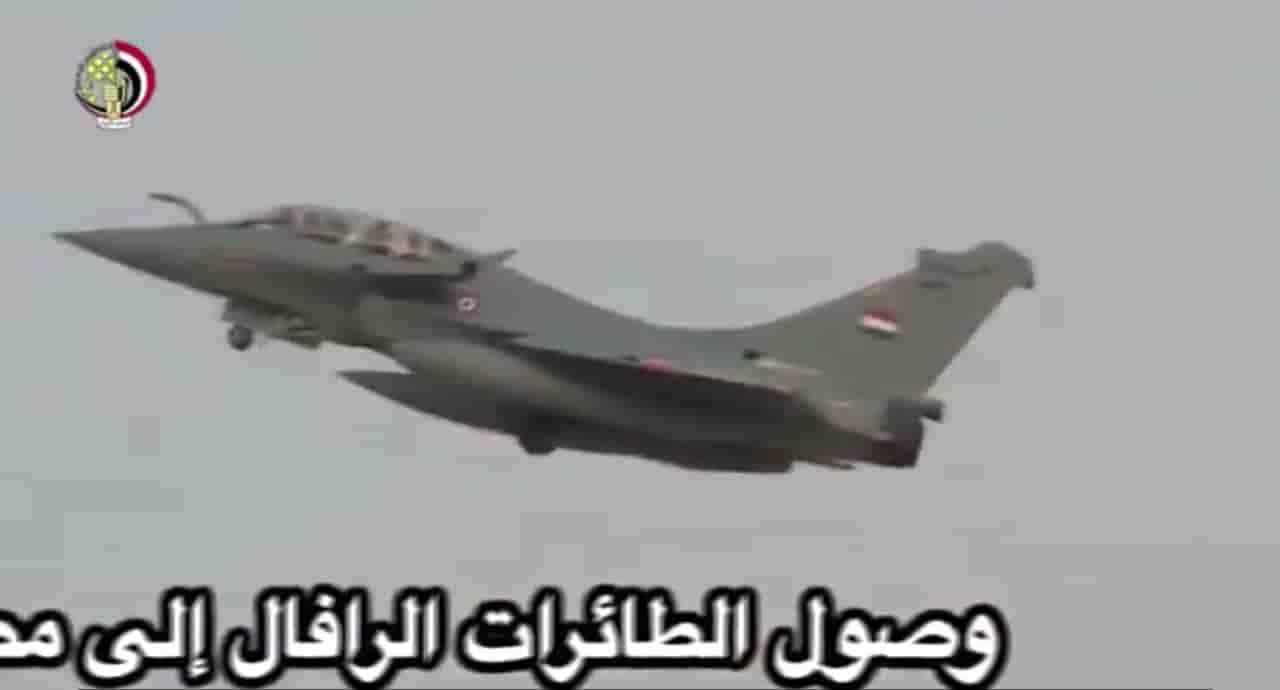 Fierté nationale, la télévision égyptienne s'est fait l'écho de l'arrivée des trois Rafale près du Caire