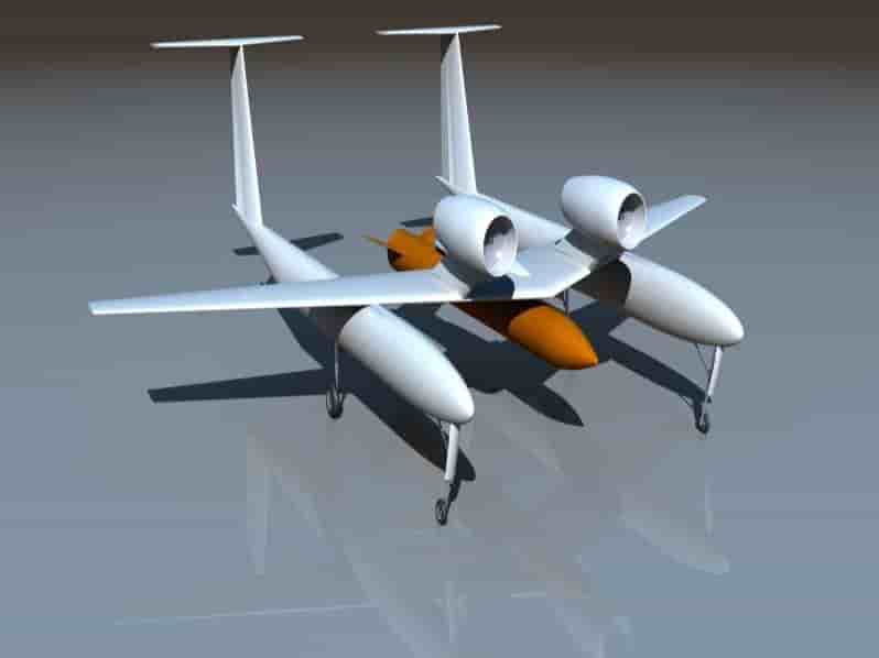 Exemple d'architecture de véhicule possible pour le futur système de lancement aéroporté ALTAIR.