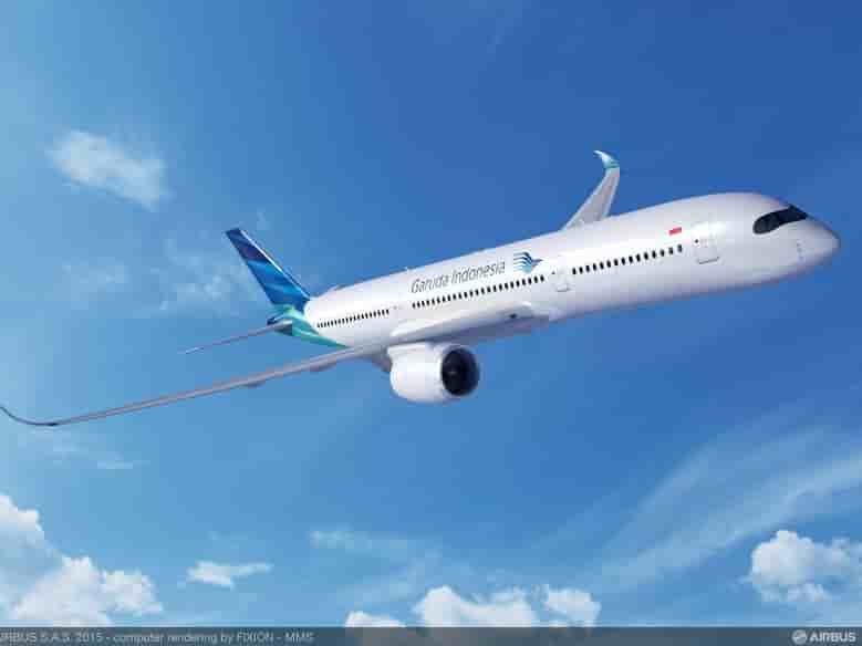 Garuda a signé une lettre d'intention pour 30 Airbus A350 XWB au dernier Salon du Bourget.