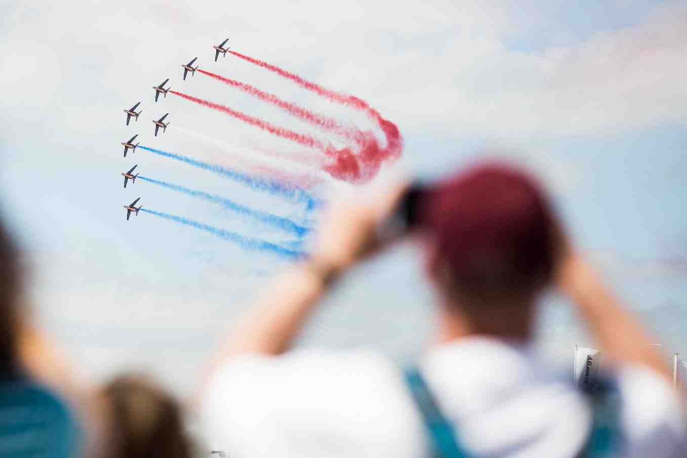 La Patrouille de France lors de l'édition 2017 du Bourget.