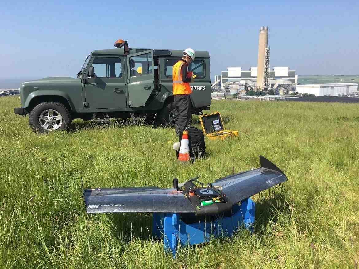 La société britannique Quest UAV a mis en oeuvre une aile fixe afin d'évaluer les extractions de charbon.
