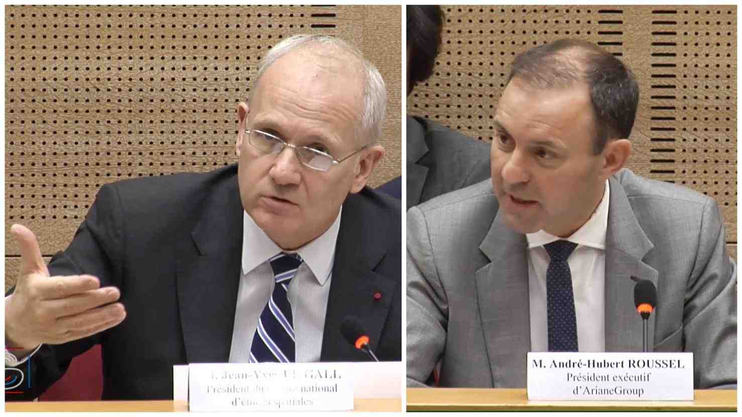 De gauche à droite: J.-Y. Le Gall et A.-H. Roussel