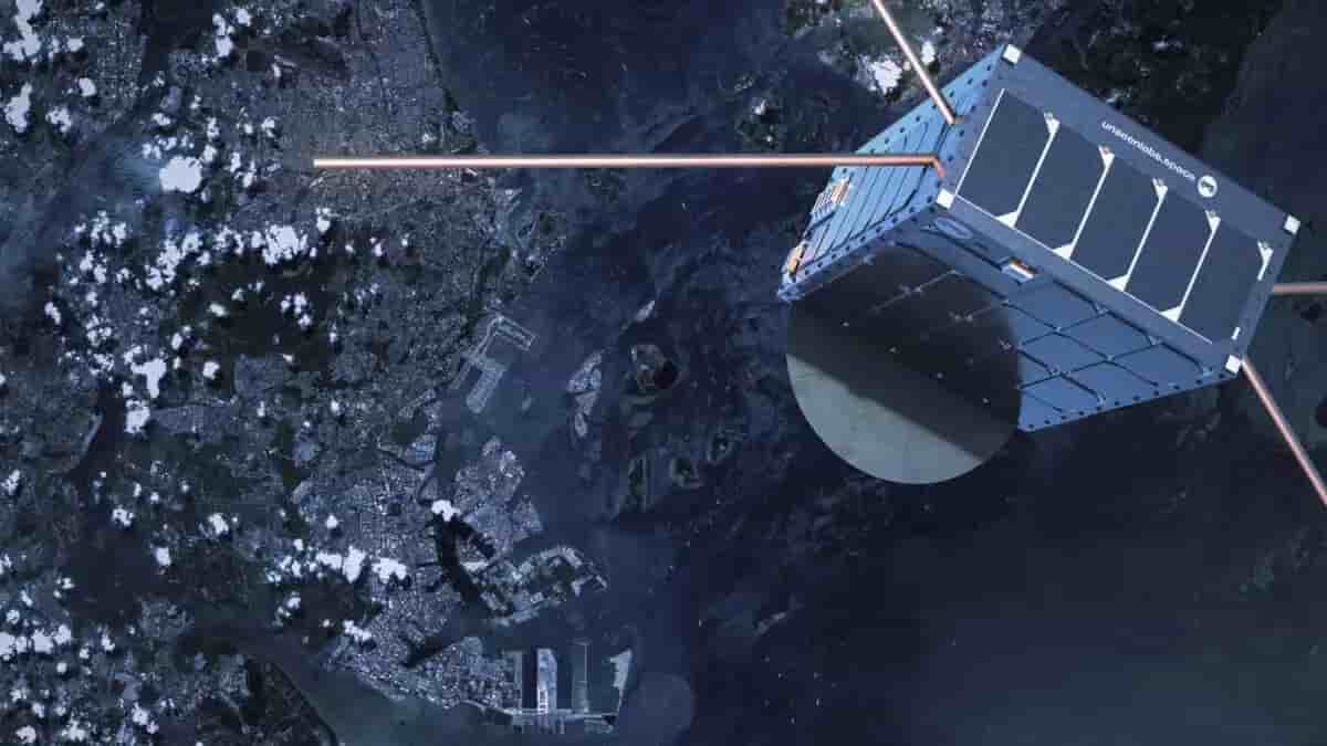 Vue d’artiste d’un satellite BRO sur orbite