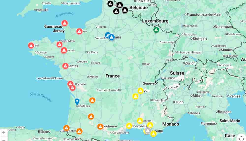 Carte des mobilisations le 18 septembre 2025