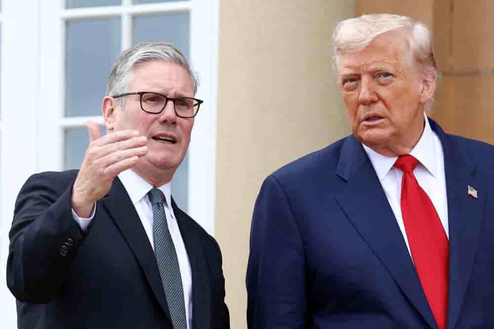 Le président américain, Donald Trump, et le Premier ministre britannique, Keir Starmer, en Écosse, en juillet 2025.