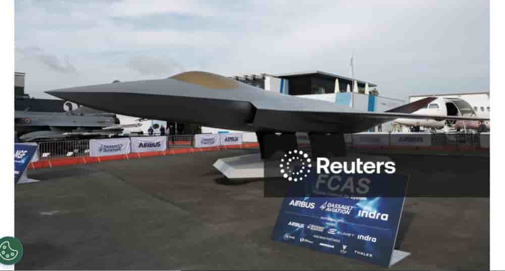 Un modèle de SCAF exposé au Salon du Bourget le 19 juin 2023.