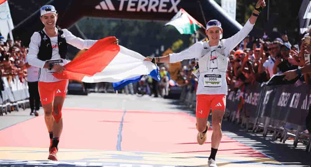 Louison Coiffet et Benjamin Roubiol, le 27 septembre, à Canfranc (Espagne).