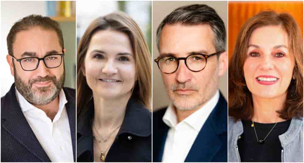 De gauche à droite : Vincent Klingbeil, fondateur & CEO de European Digital Group ; Barbara Sessa, directrice générale de Mastercard France ; Philippe Palazzi, directeur général du Groupe Casino ; Delphine Remy-Boutang, fondatrice & CEO de JFD.