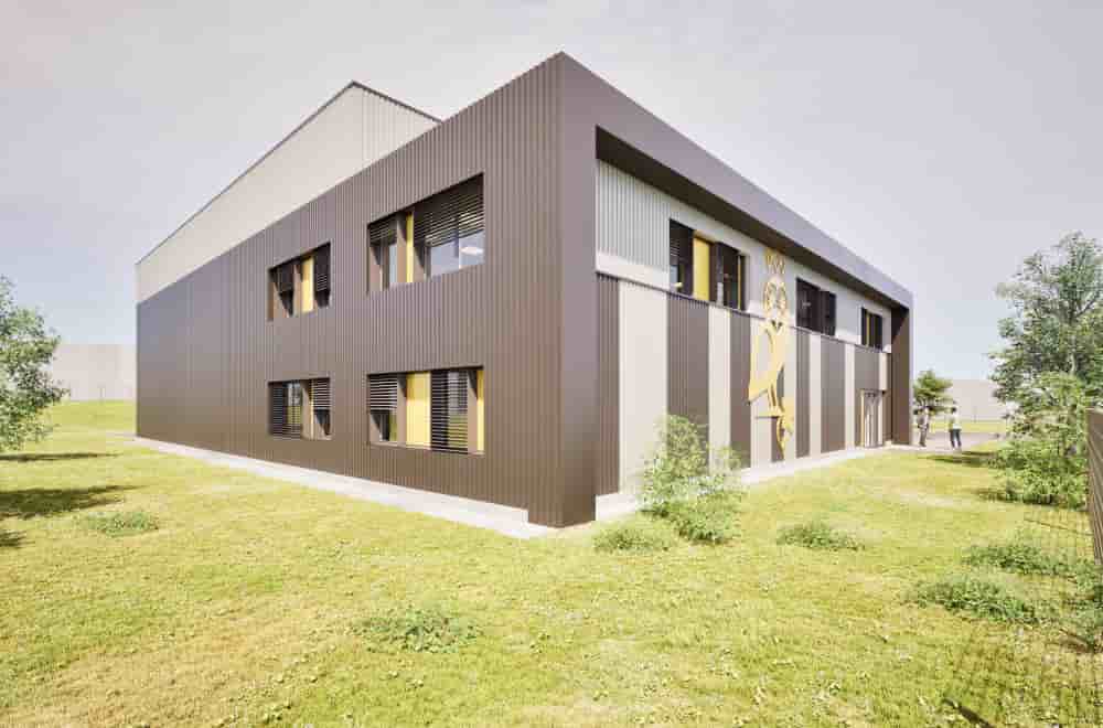 La nouvelle usine de la Chocolaterie de Bourgogne qui s'implantera à Saint-Apollinaire, près de Dijon.