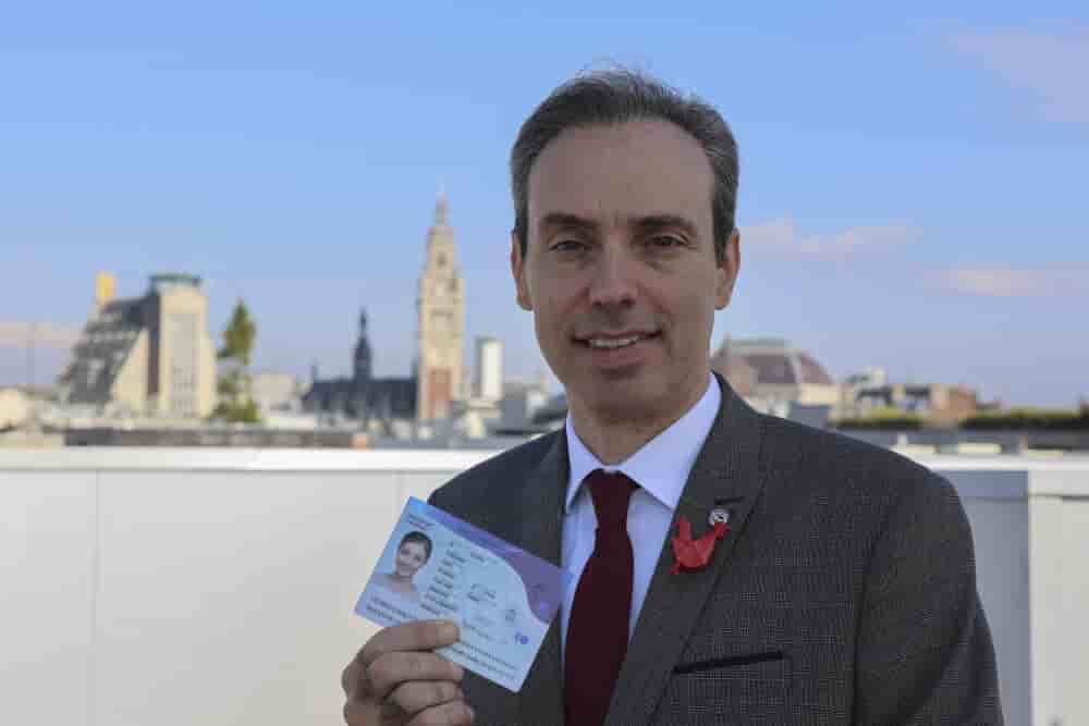 ©PHOTOPQR/VOIX DU NORD/Thierry Thorel ; 29/09/2025 ; Lille , le 29 septembre 2025 - Dirigeant fondateur de l?entreprise Crime Science Technology (CST), Cosimo Prete est nomme officiellement conseiller du Commerce exterieur de la France par decret du...