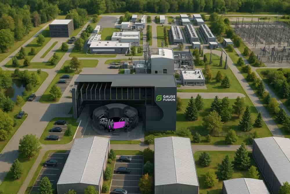 La première modélisation de réacteur à fusion nucléaire présenté par la start-up Gauss Fusion.