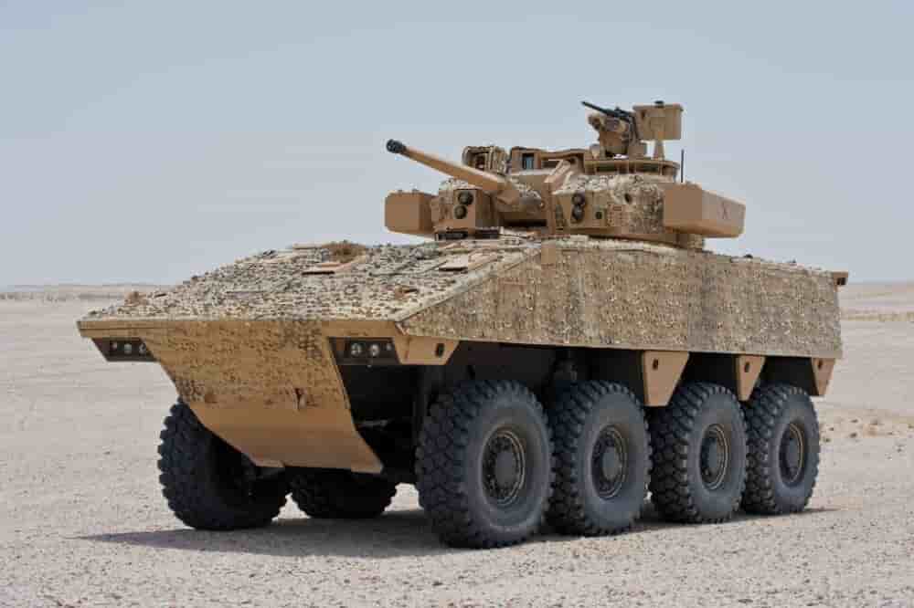 Le VBCI est un véhicule blindé de huit roues (28/32 tonnes)