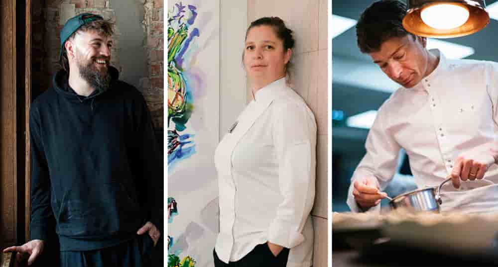 Dans l'ordre d'apparition, les chefs Florent Ladeyn, Chloé Charles et Jean Sulpice.