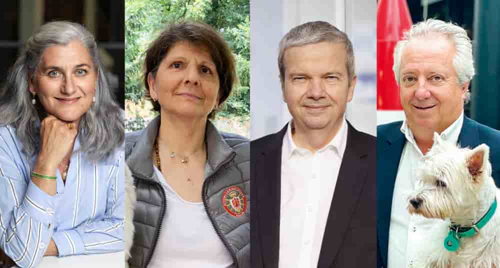 Isabelle Taillandier, directrice générale de Purina en France ; Fabienne Houlbert, présidente de l’association TERPTA ; Marc Prikazsky, président directeur général de Ceva Santé Animale ; Nicolas Leroy-Fleuriot, président directeur général de Cheops...