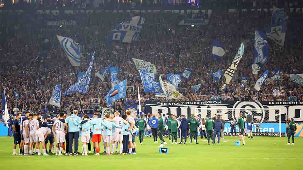 Schalke 04-VfL Bochum s'est joué devant 62.000 spectateurs, en août, à Gelsenkirchen (Allemagne).