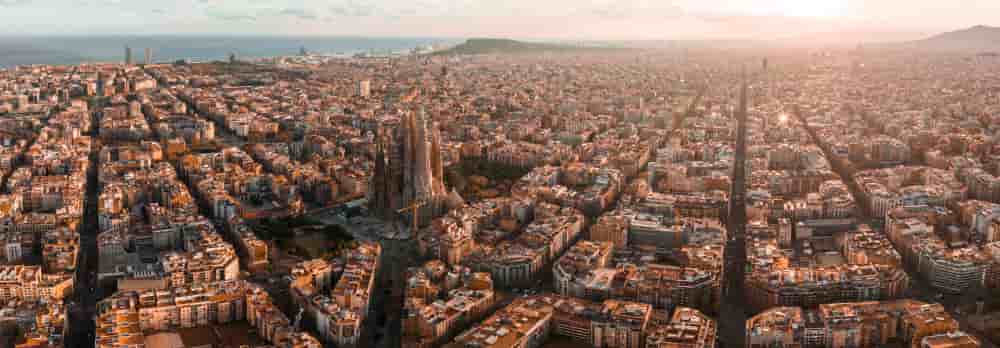 Vue aérienne sur Barcelone