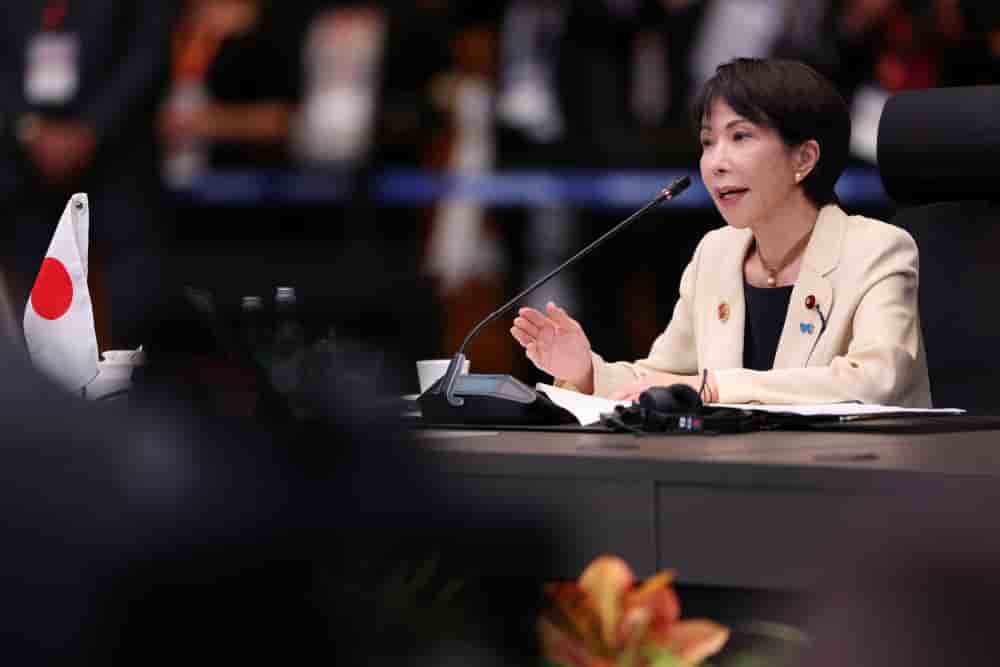 La nouvelle Première ministre japonaise, lors du 28e sommet de l’Asean, le 26 octobre 2025.