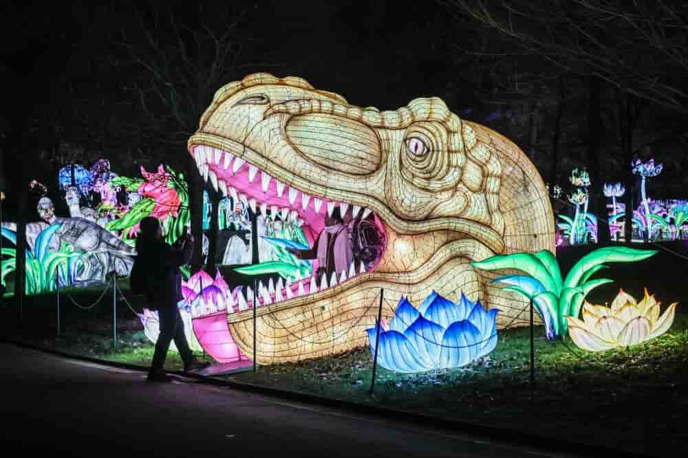 ©PHOTOPQR/LE PARISIEN/Fred Dugit ; Paris ; 11/12/2024 ; Culture Paris (XVIe), le 11/12/2024 Festival des Lanternes, Le Bal des Dinosaures au Jardin d'Acclimatation Photo LP / Fred Dugit (MaxPPP TagID: maxpetiteshist000026.jpg) [Photo via MaxPPP] -...