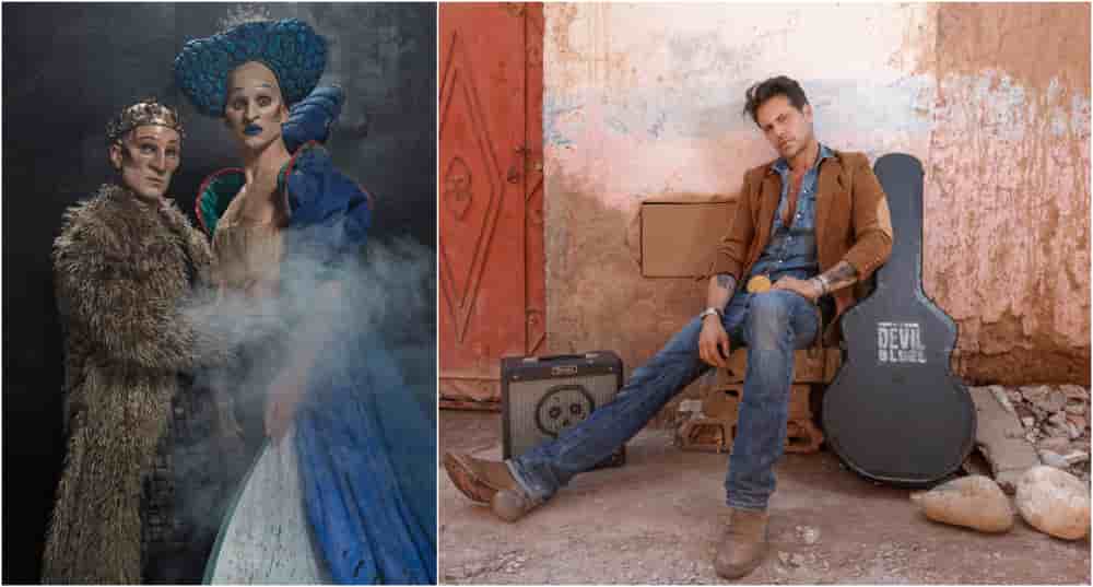 À gauche, Louis Arene (Makbeth) et Lionel Lingelser (Lady Makbeth), et à droite, Manu Lanvin.
