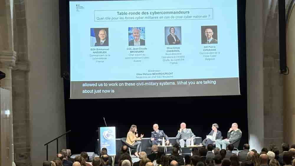 ECW 2025: une table ronde sur les forces cyber militaires en cas de crise nationale a réuni à Rennes les commandants des Comcyber français, belge et suisse.