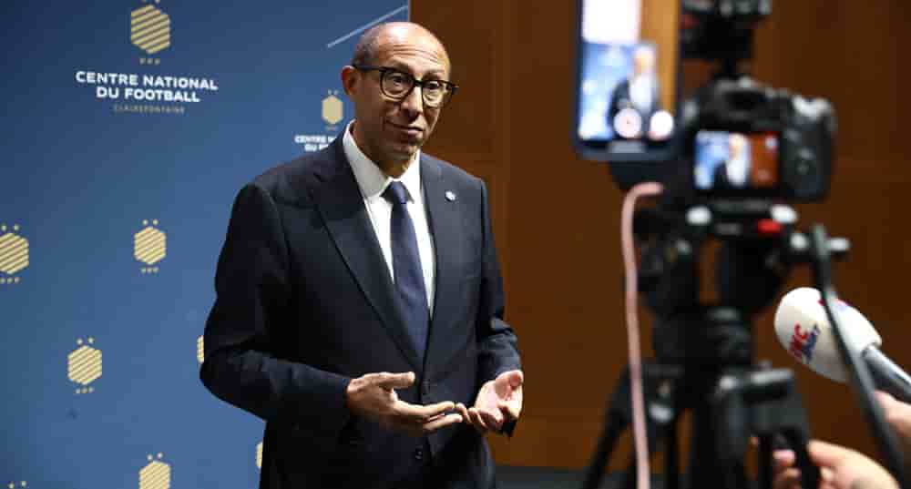 Philippe Diallo, président de la Fédération française de football (FFF), à Clairefontaine, le samedi 22 novembre 2025.