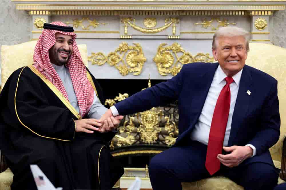 Donald Trump et Mohammed Ben Salmane à la Maison-Blanche.