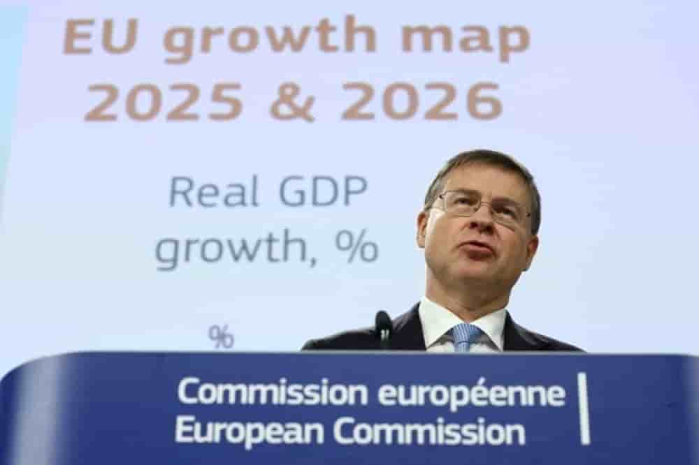 Le commissaire européen en charge de l'économie Valdis Dombrovskis.
