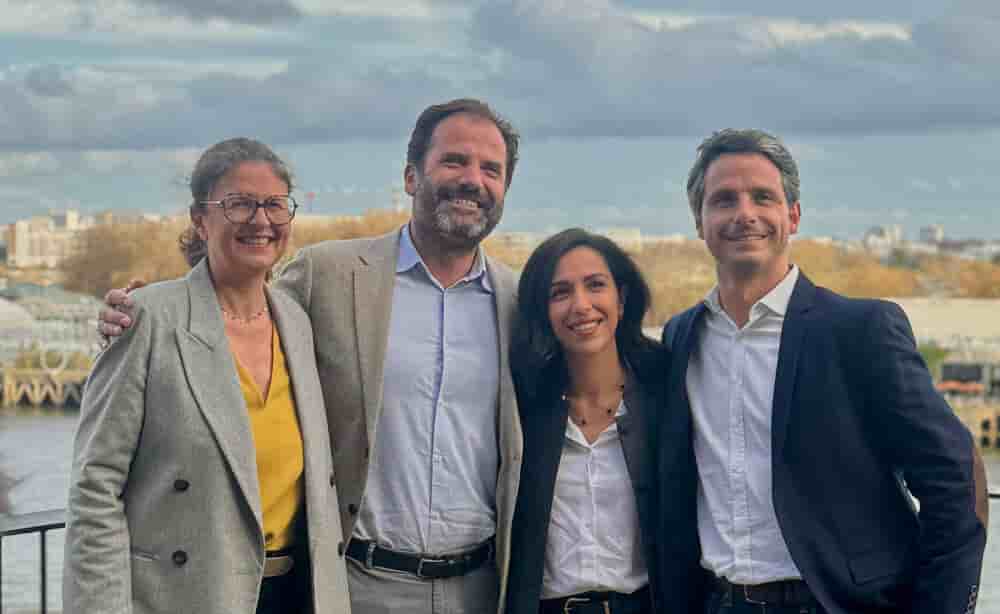 De gauche à droite : Valérie Oppelt (Renaissance), Foulques Chombart de Lauwe (LR), l’ancienne ministre Modem Sarah El Haïry et Guillaume Richard (Horizons).