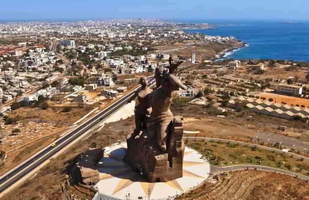 Monument de la Renaissance africaine à Dakar, au Sénégal.